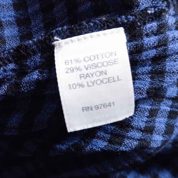 J Jill Women’s Tunic Shirt Coastal Minimalist Gingham Check Travelcore Size XL - Picture 7 of 8